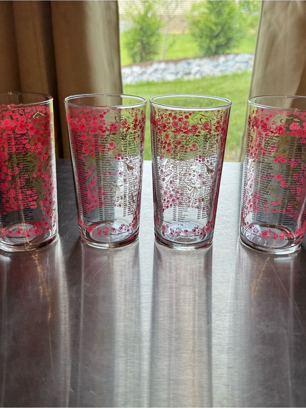 Official Kentucky Derby 152 Mint Julep Glasses 12 oz 4 Pack New in Box - Picture 4 of 9